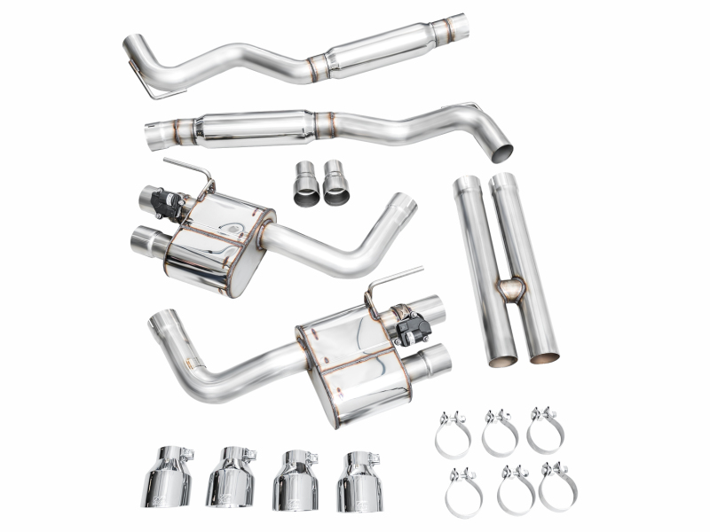 Ford Mustang Performance Exhaust - AWE Tuning - SwitchPath Cat Back - Chrome Silver - 2024+